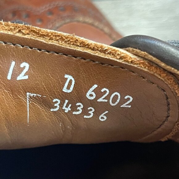 Allen Edmonds McAllister Wingtip Oxford Dress Shoe Men's 12D Dark Chili Leather - Picture 8 of 13